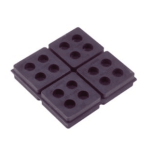 Pad, Anti-Vibr, Nat Rubber, 2X2X3/4"